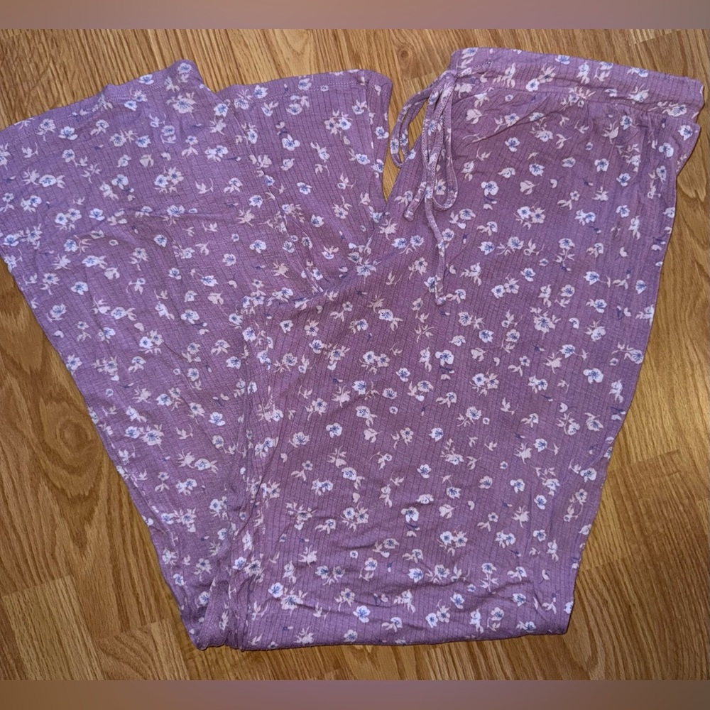 Purple Floral Lounge Pants